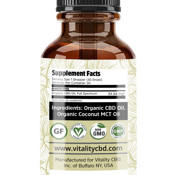 USDA Organic CBD Oil Product Label