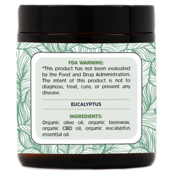 Topical CBD Salve Product Label