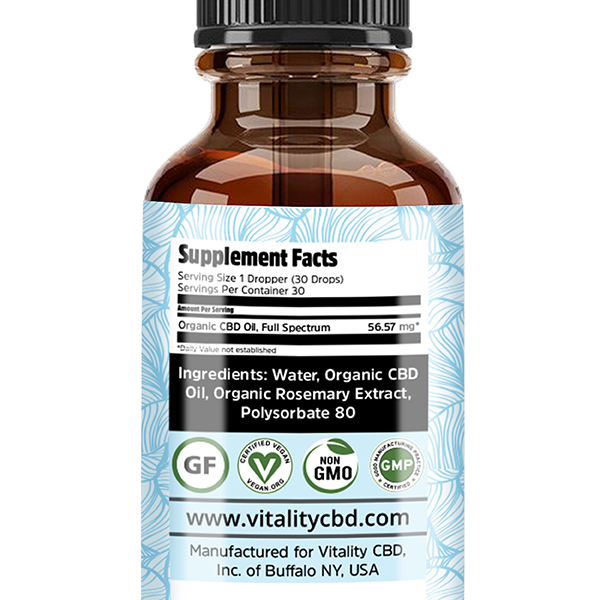 Water Soluble CBD Oil Product Label