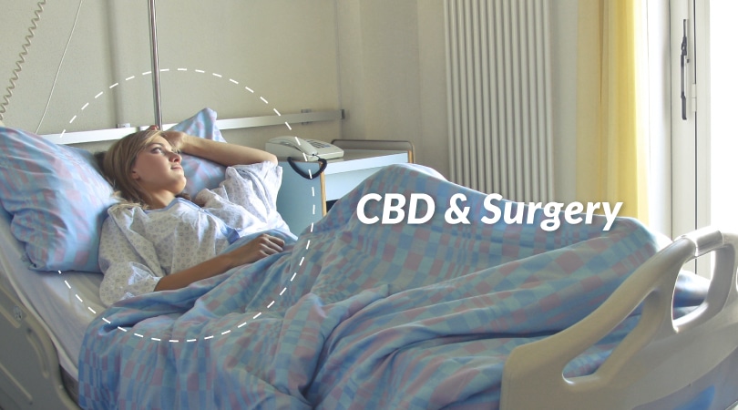 CBD and surgery: woman waiting on bed before surgery