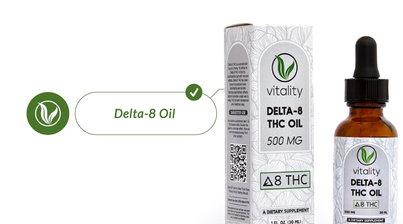 Vitality CBD's Delta-8 oil for pain