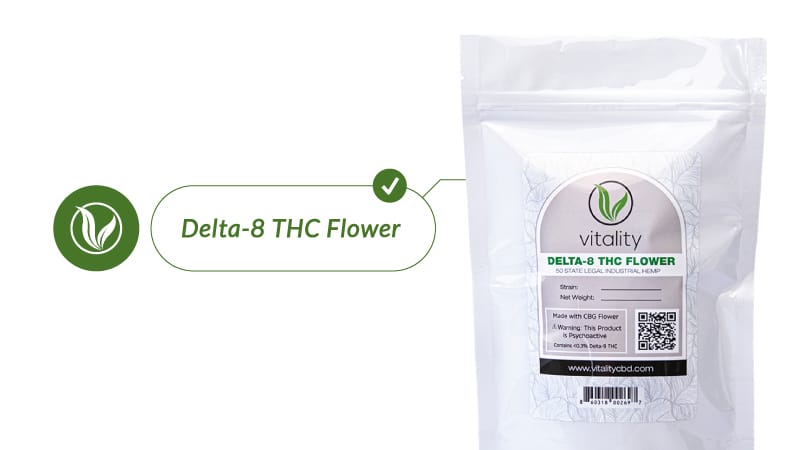 Vitality CBD's Delta-8 flower for pain