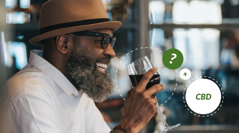 Man holding a glass of wine