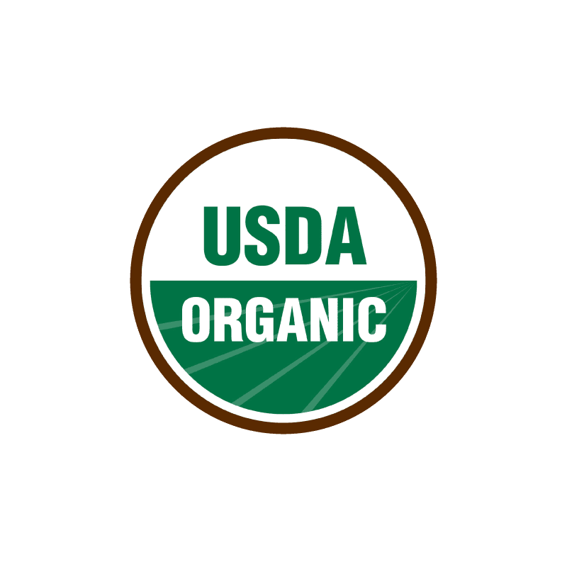 Logo of USDA-organic certification.