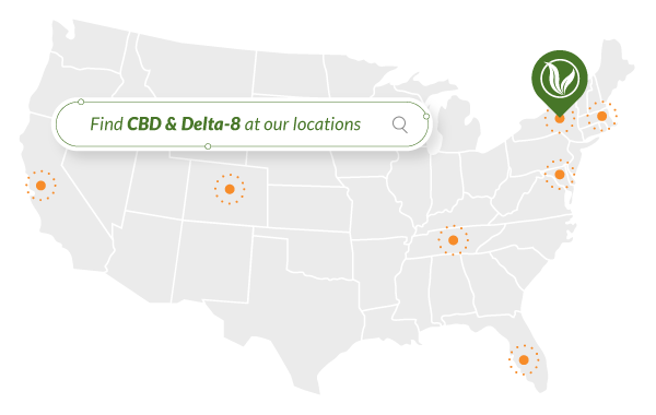 US map with the retail locations that sell Vitality's products. 