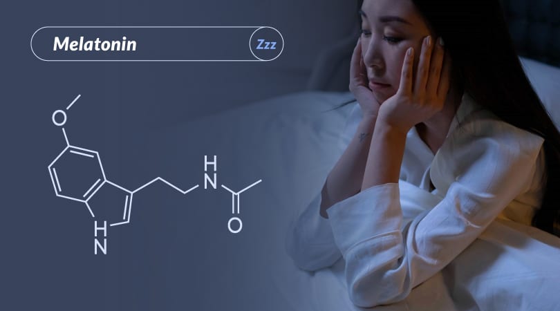 Melatonin's molecular structure.